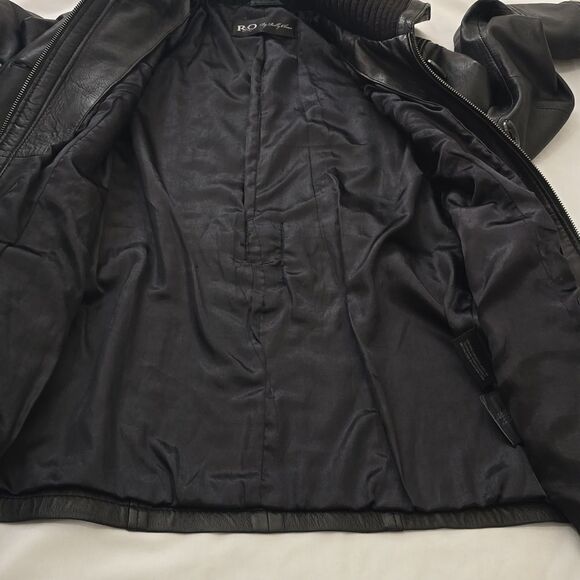 R&O Reilly Olmes 100% Genuine Leather Belted  Jacket size medium - Picture 6 of 13